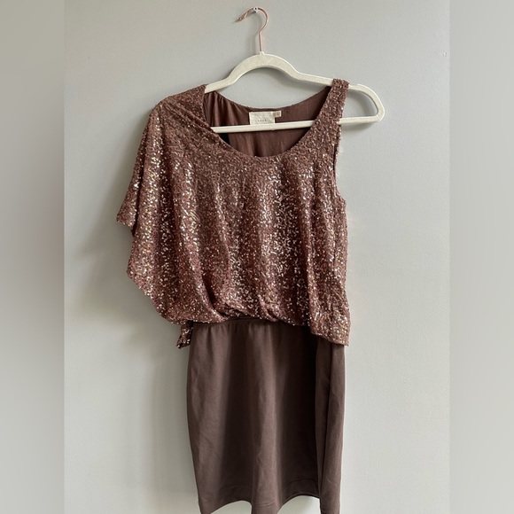 Glittery pink one-shoulder dress - size S, never worn - Picture 1 of 3